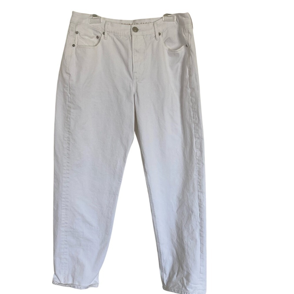 American Eagle Womens 90's Straight White Jeans‎ Size 14 Classic Straight Summer